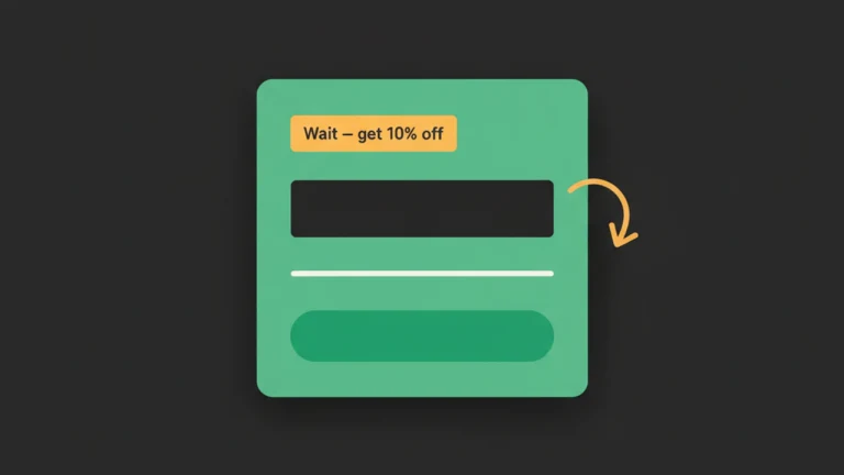 Catch a leaving visitor with a popup