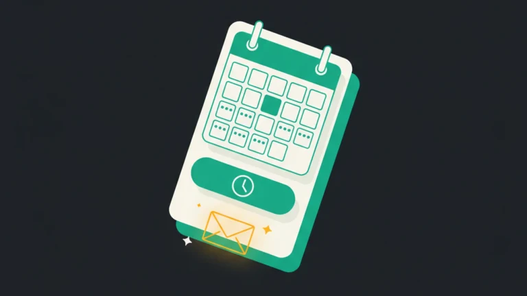 A booking calendar inside any floating message