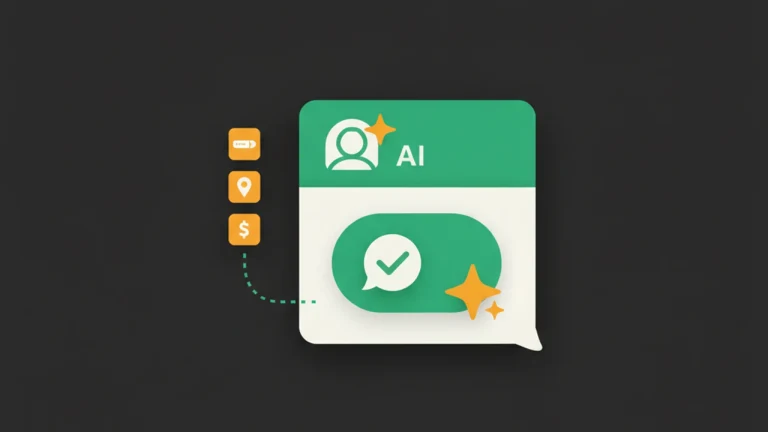 Chat panel with an AI reply and three context chips (URL, country, cart total) feeding the AI prompt.