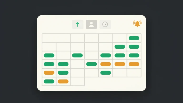 Owner-side appointments calendar with confirmed and pending booking pills across the month.