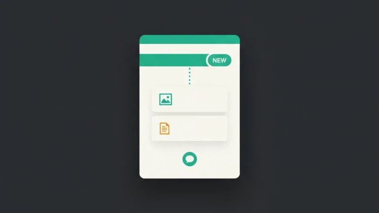 Ticket detail card with image and PDF attachment thumbnails, plus a chat-bubble badge linking to the source chat.
